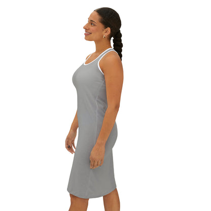 Women's Light Grey Racerback Dress (AOP)