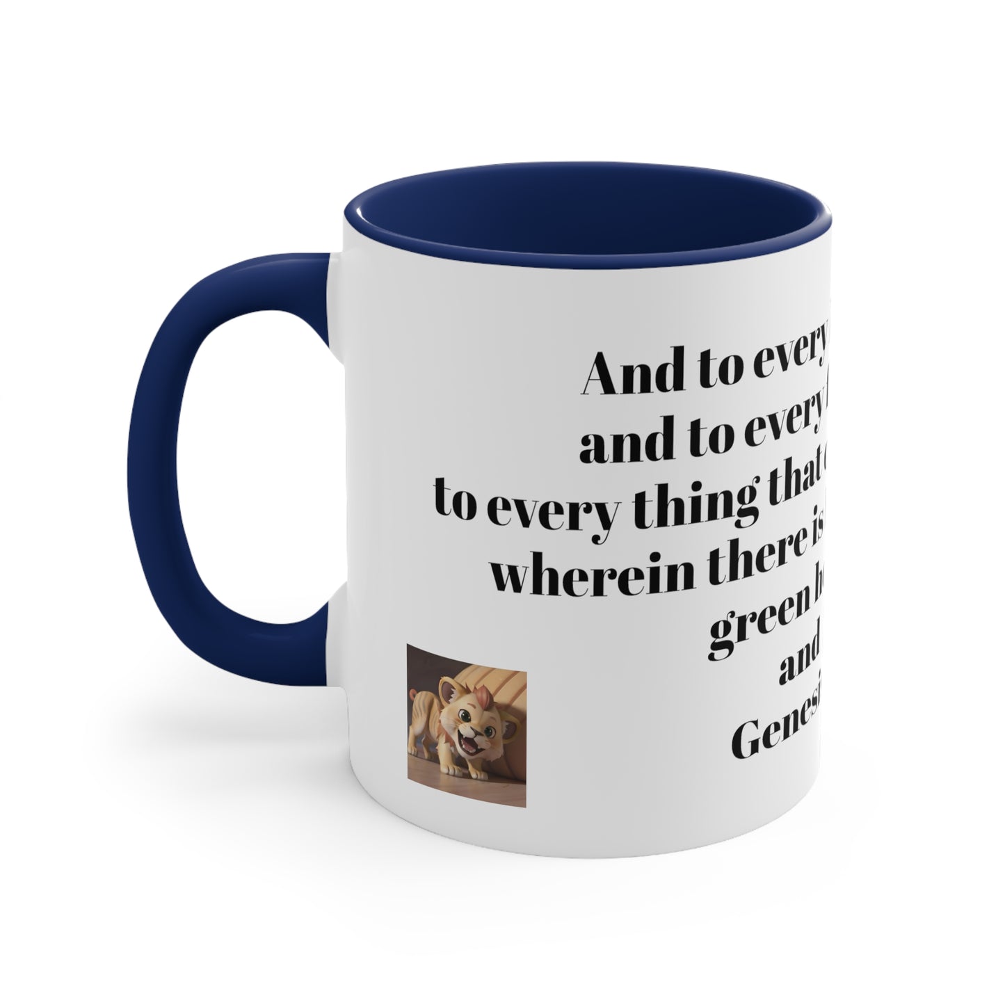 Bible Speaks Gen 1:30 Accent Mug, 11oz