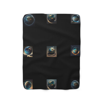 Matiby MEK Black Sherpa Fleece Blanket