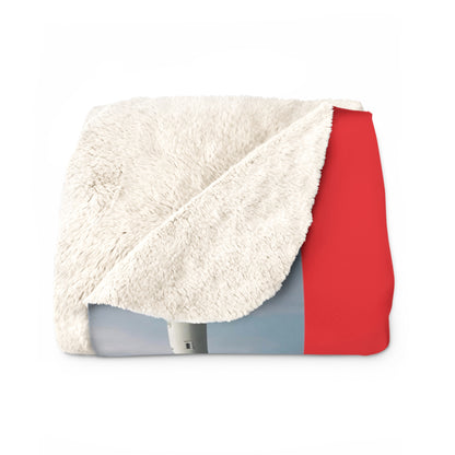 Lighthouse "Rojo" Red Sherpa Fleece Blanket