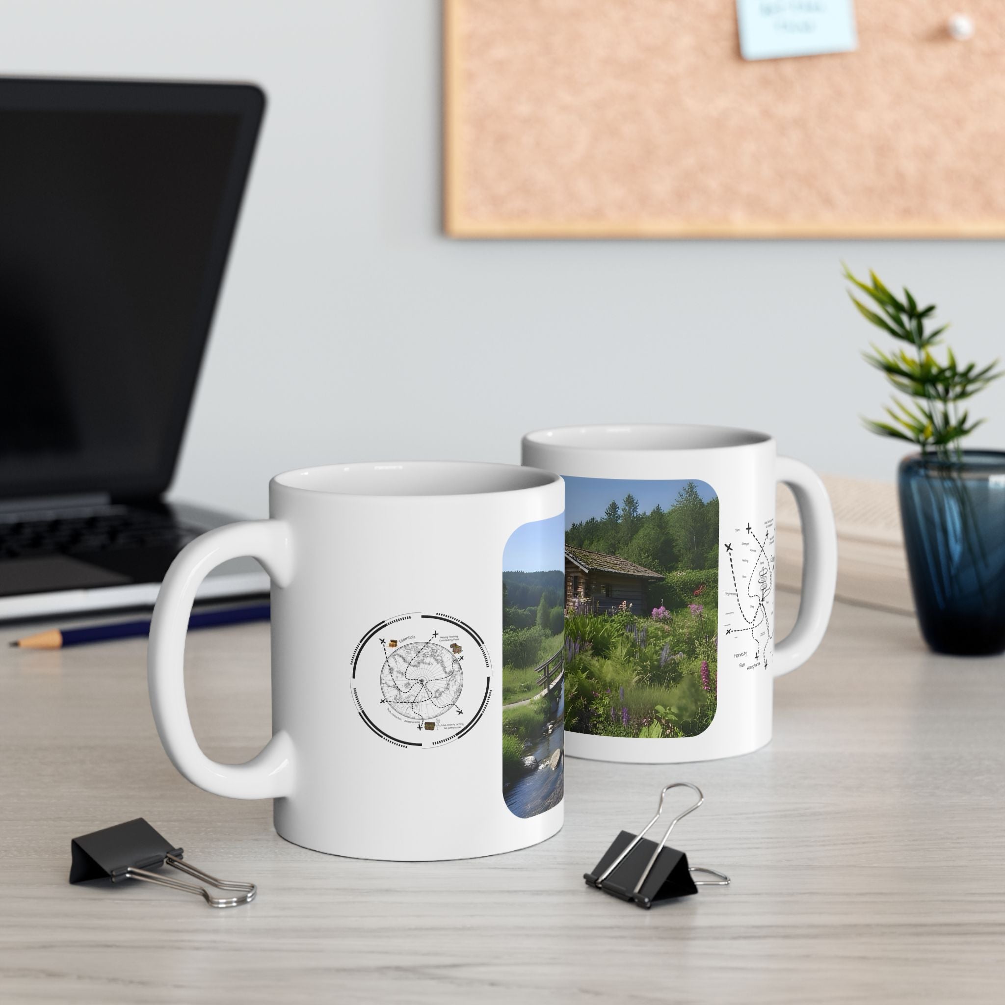 Cozy Architecture & Dreamy Landscapes #24 White Ceramic Mug – Homes Home Sweet Home Cup (11oz/15oz)