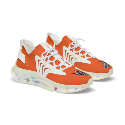 Men's Orange Mesh Sneakers