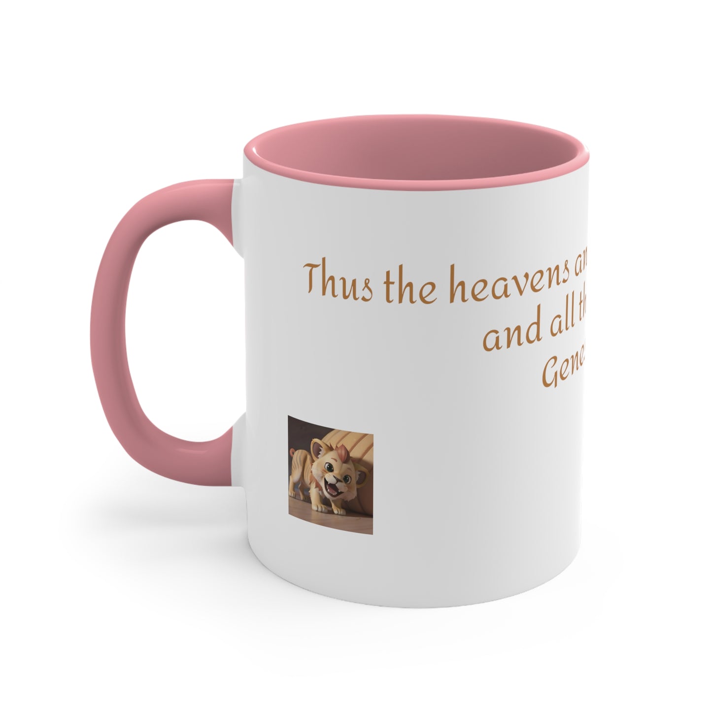 Bible Speaks Gen 2:1 Accent Mug, 11oz