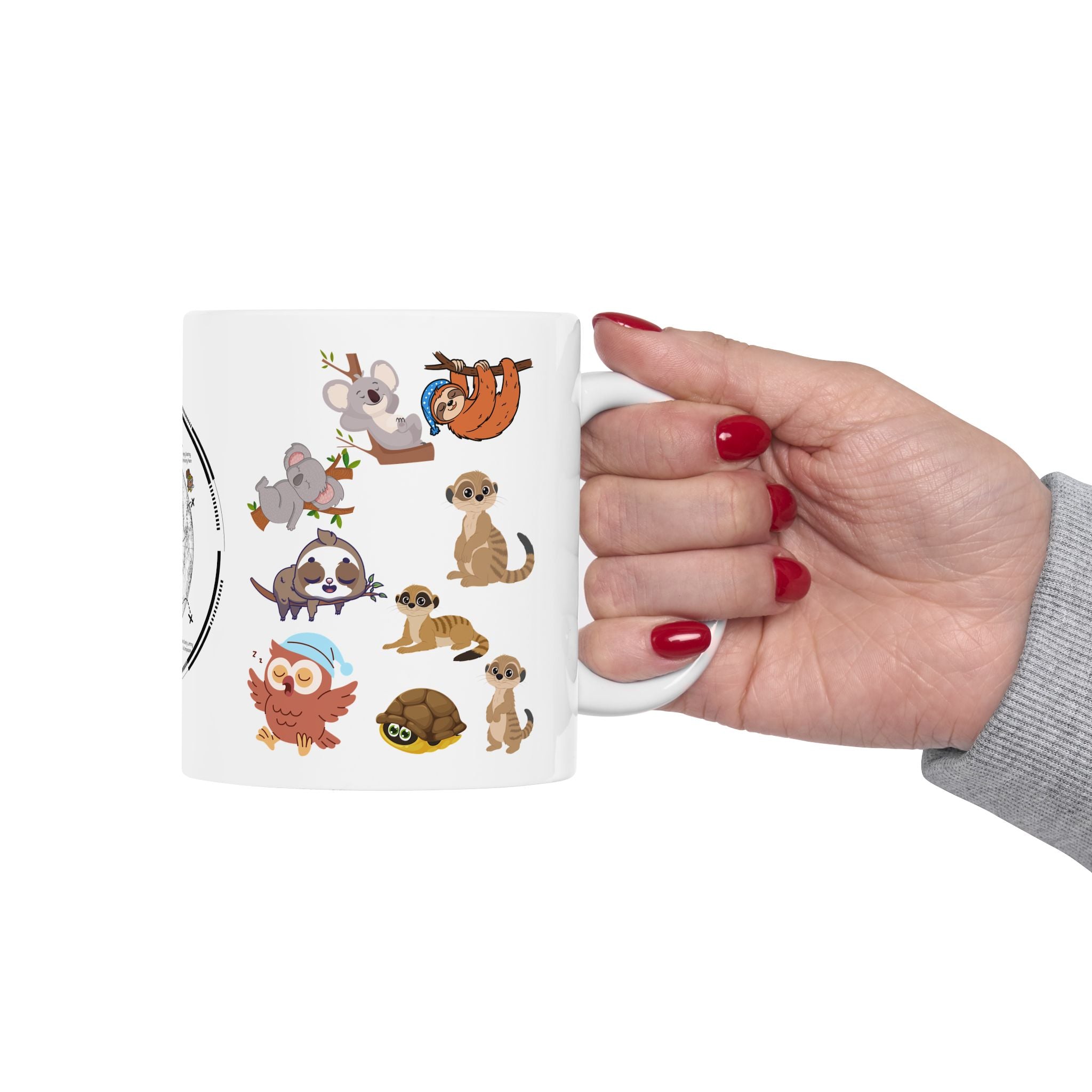 Playful & Cute Pets Decor #6 White Ceramic Mug — Adorable Animals To Brighten Your Day Cup (11oz & 15oz)