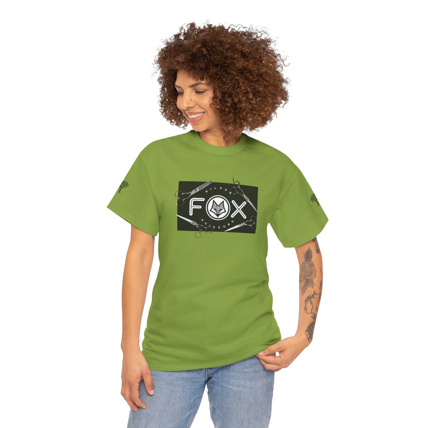 Silver Fox Scissors Unisex Heavy Cotton Tee