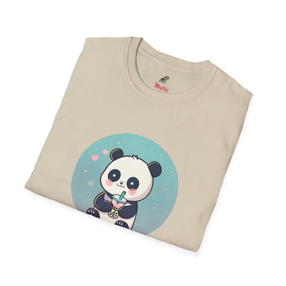 Panda With Boba Unisex Softstyle T-Shirt