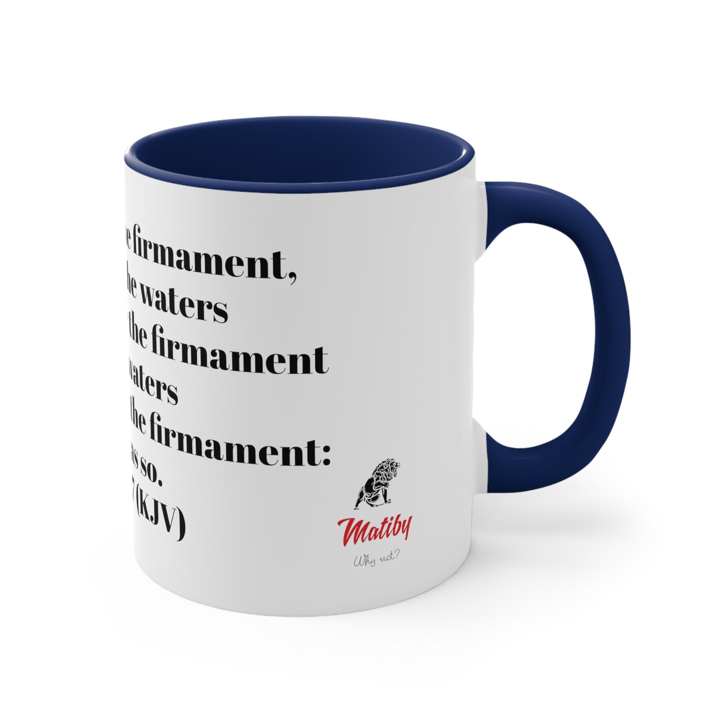 Bible Speaks Gen 1:7 Accent Mug, 11oz