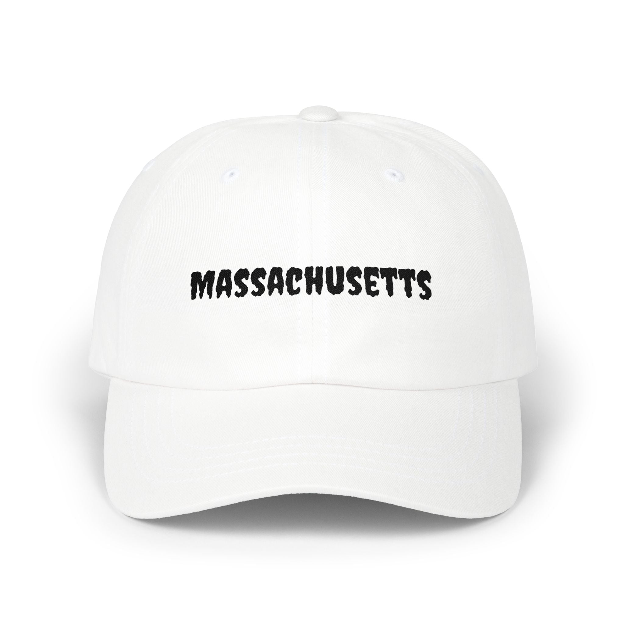Massachusetts United States of America Black Embroidered Classic Dad Cap | MA 6th USA Baseball Hat
