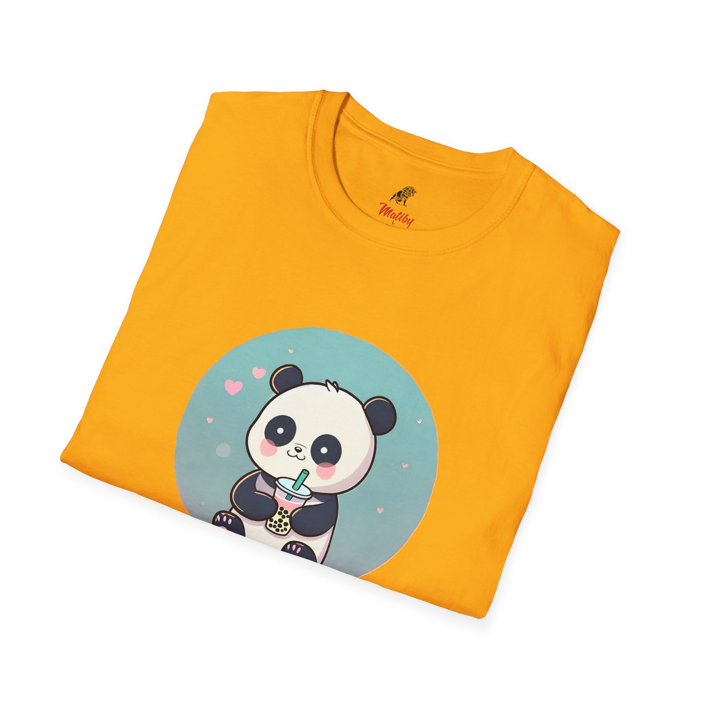 Panda With Boba Unisex Softstyle T-Shirt