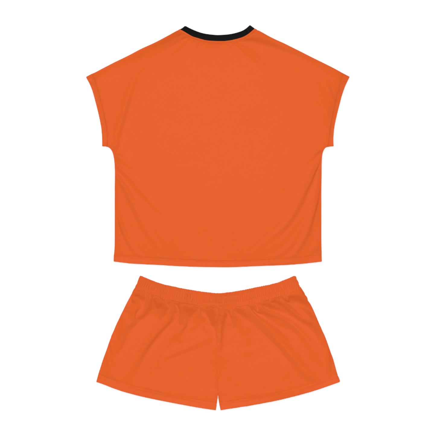 Matiby Women's Orange Short Pajama Set (AOP)