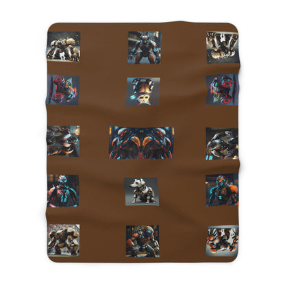 Matiby MEK Brown Sherpa Fleece Blanket