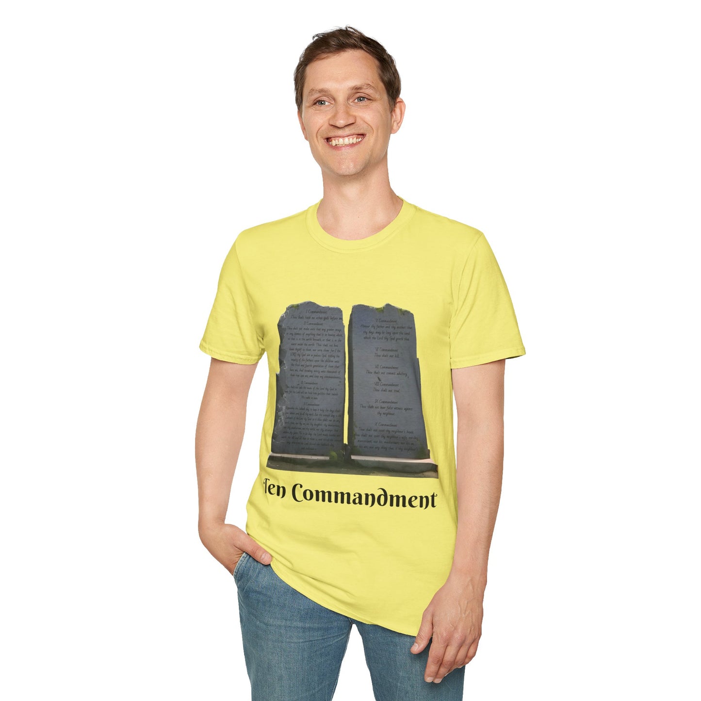 Bible Speaks Ten Commandments Unisex Softstyle T-Shirt