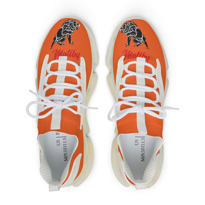 Men's Orange Mesh Sneakers