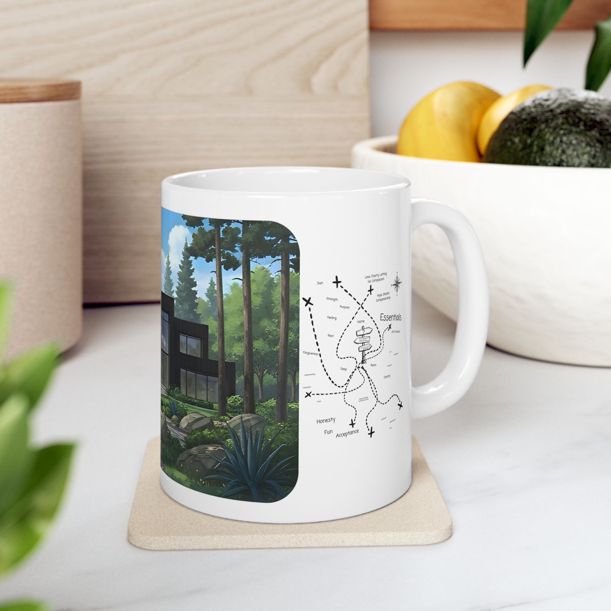 Cozy Architecture & Dreamy Landscapes #47 White Ceramic Mug – Homes Home Sweet Home Cup (11oz/15oz)