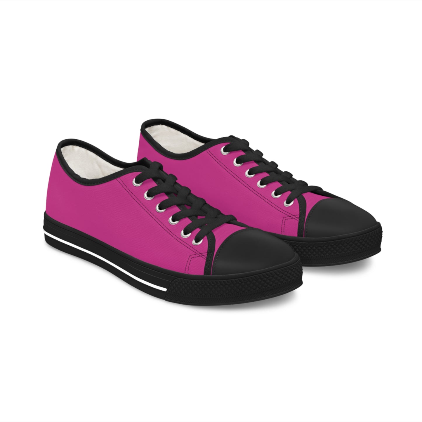 Women's Dark Pink Low Top Sneakers