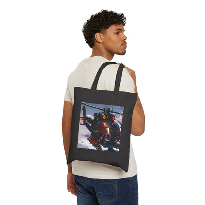 Helicopter Cotton Canvas Tote Bag