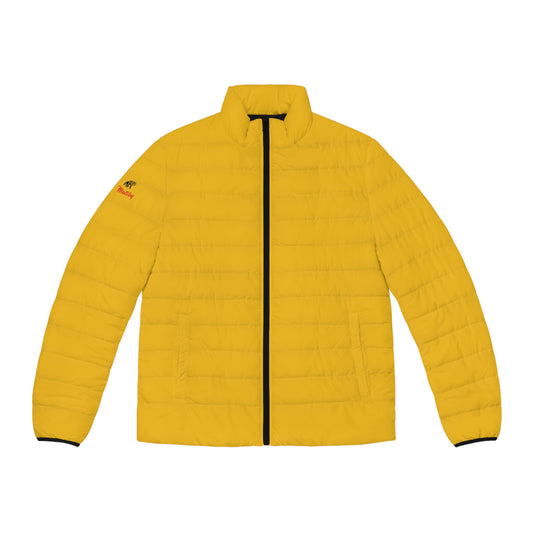 Men's Yellow Puffer Jacket (AOP)