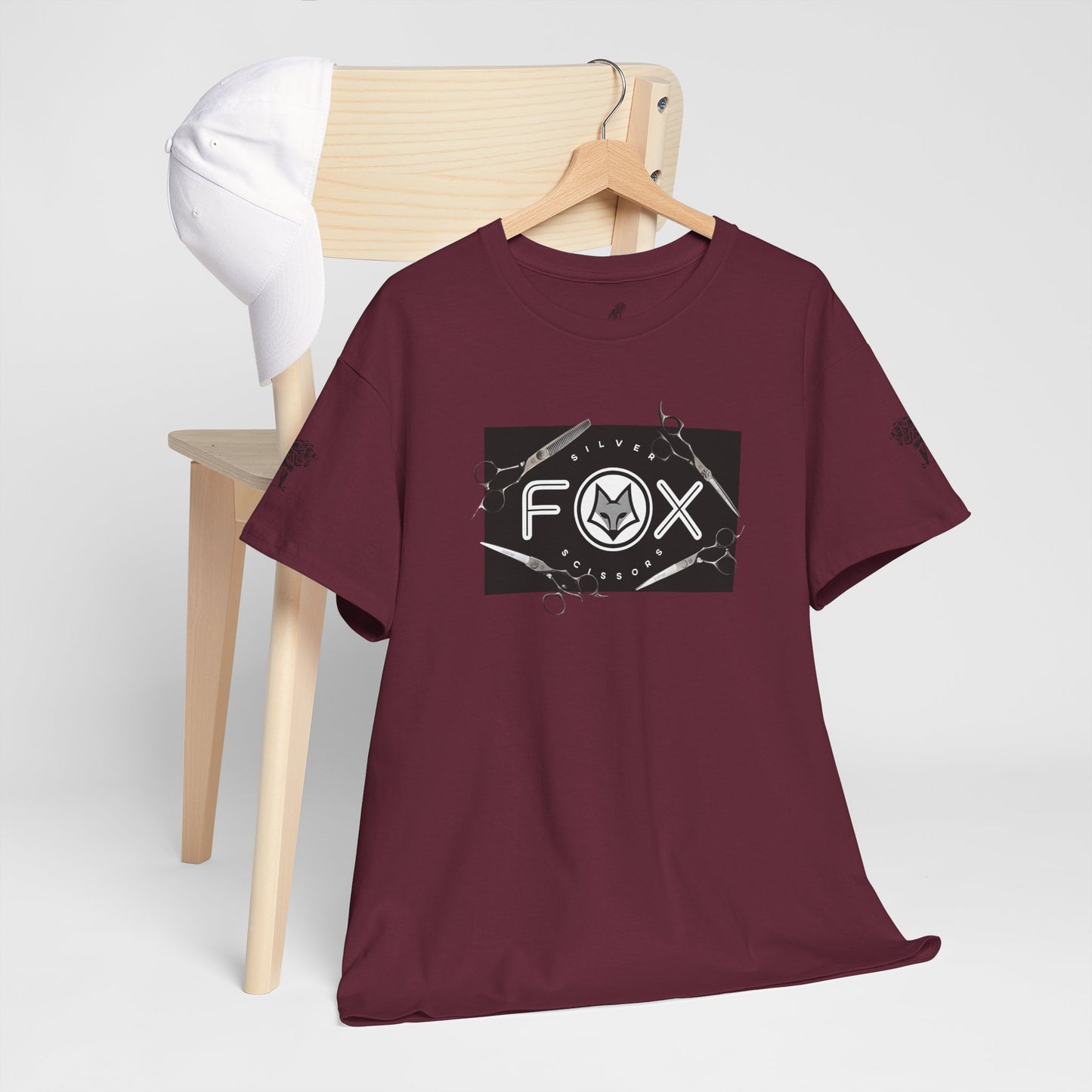 Silver Fox Scissors Unisex Heavy Cotton Tee