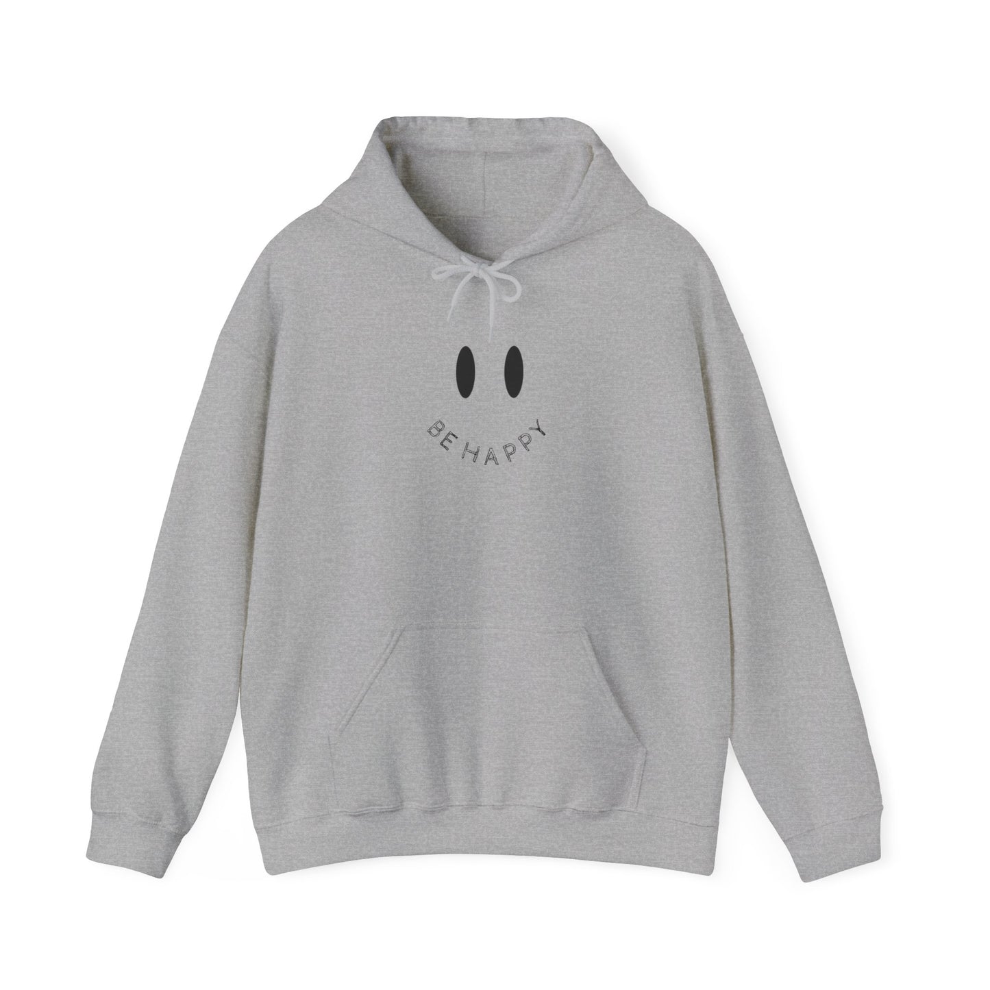 "Be Happy" Smiley Face Unisex Heavy Blend™ Hooded Sweatshirt