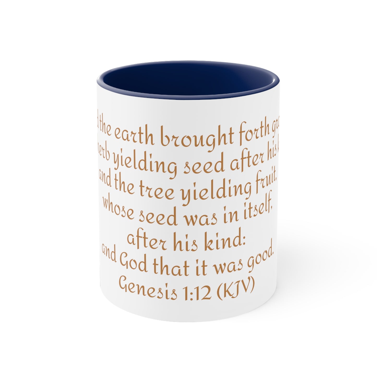 Bible Speaks Gen 1:12 Accent Mug, 11oz