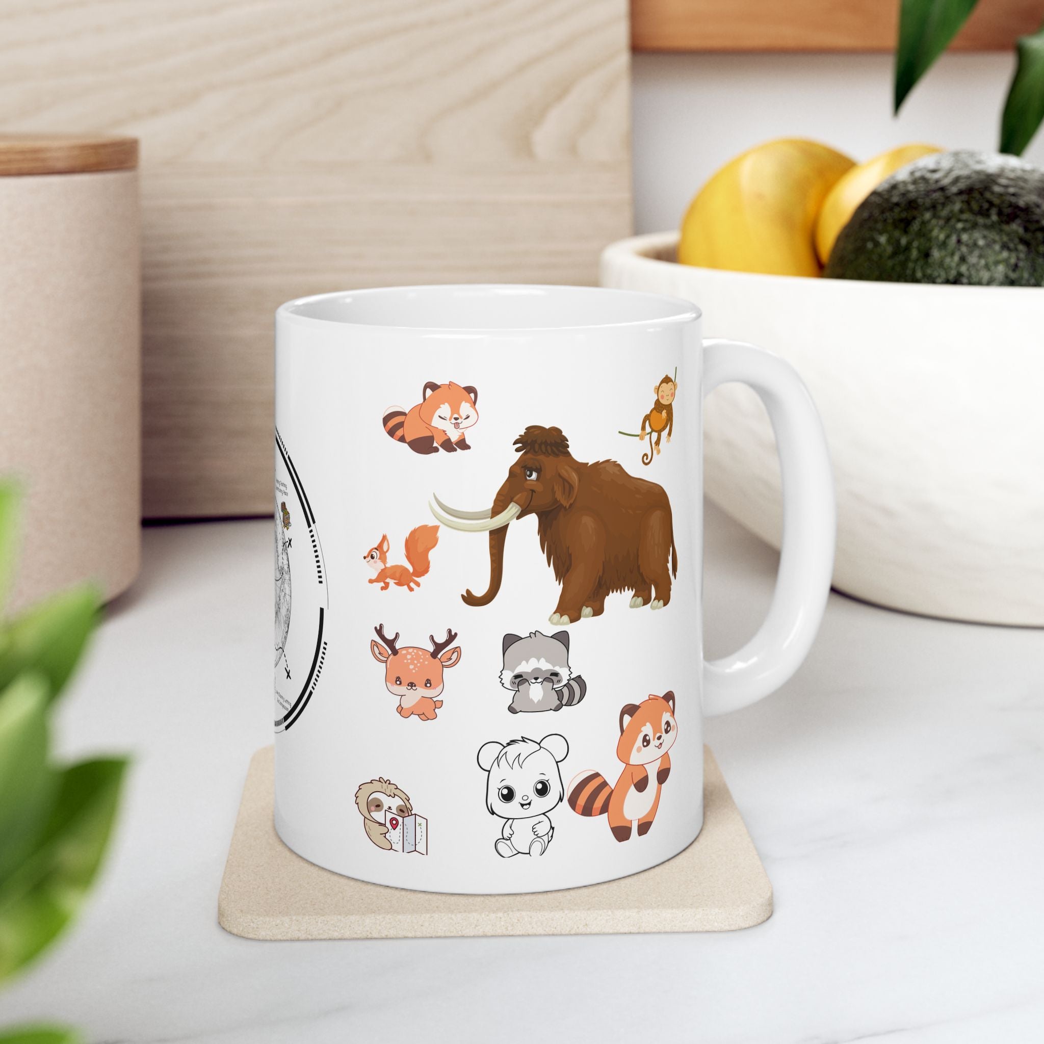 Playful & Cute Pets Decor #2 White Ceramic Mug — Adorable Animals To Brighten Your Day Cup (11oz & 15oz)