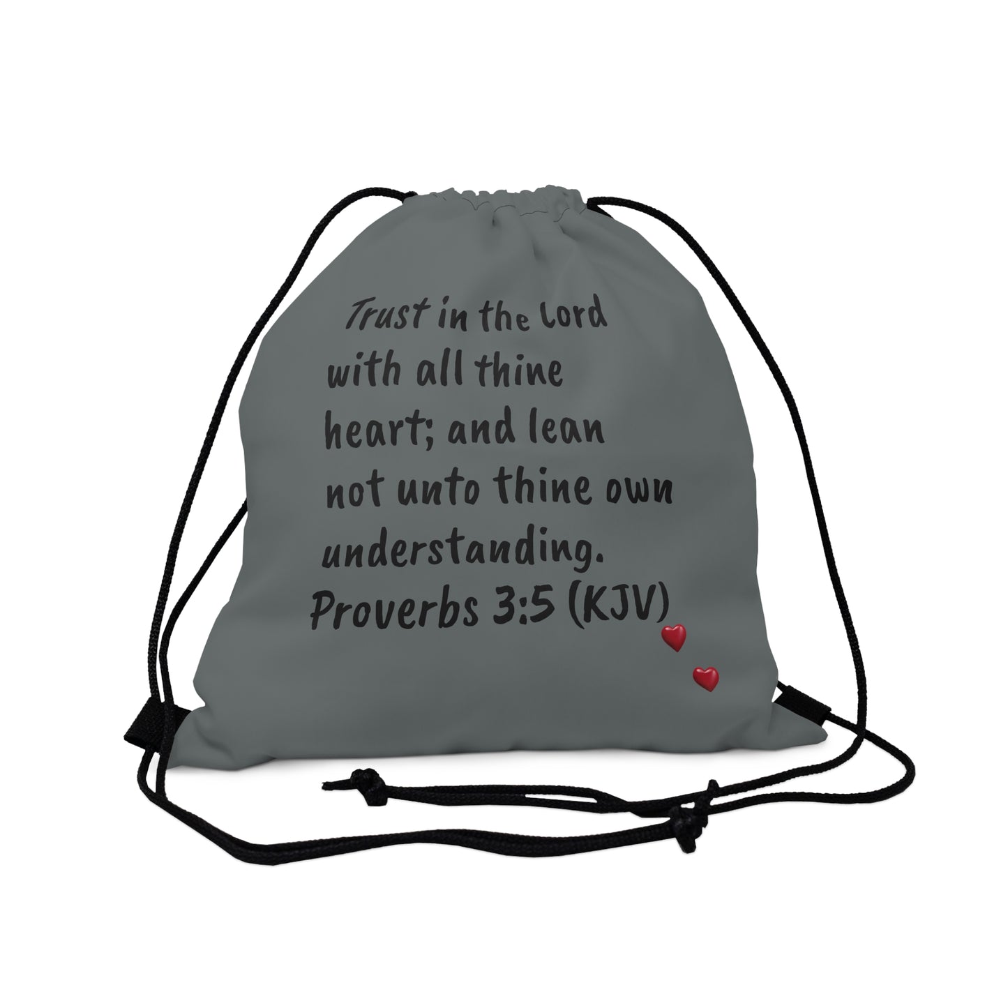 Bible Speaks Outdoor Drawstring Bag Dark Grey