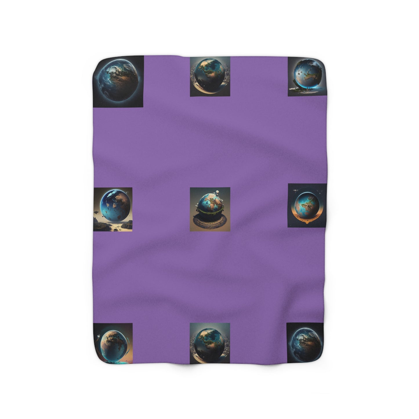 Matiby MEK Purple Sherpa Fleece Blanket