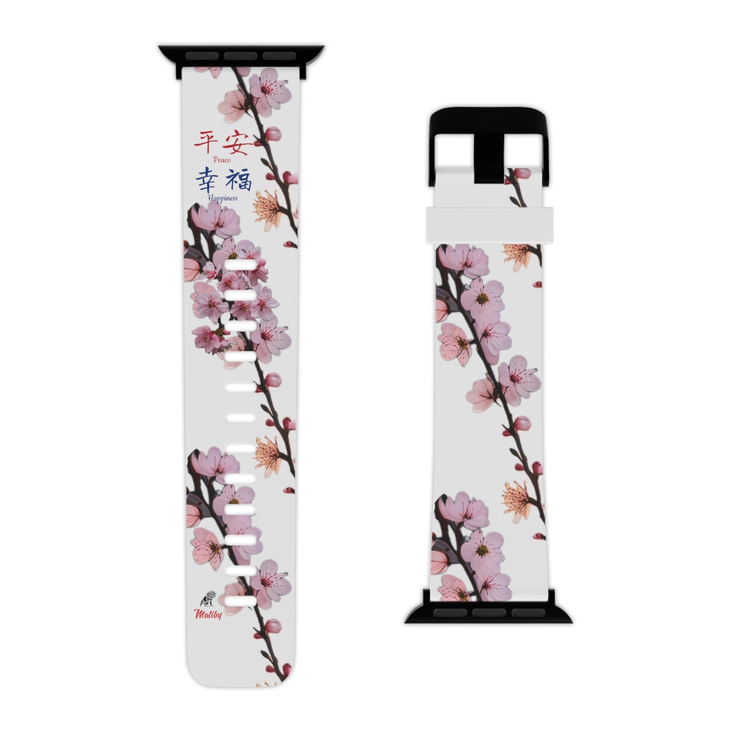 Cherry Blossom White Watch Band for Apple Watch