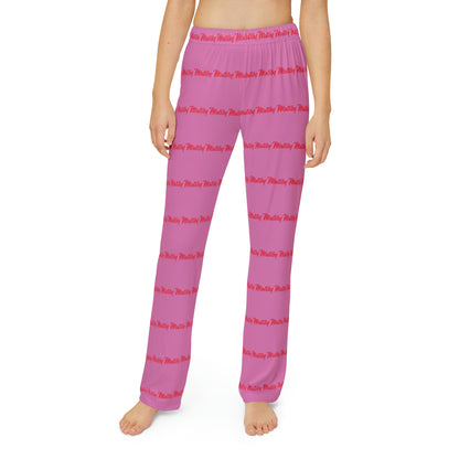 Kids Pink Pajama Pants (AOP)