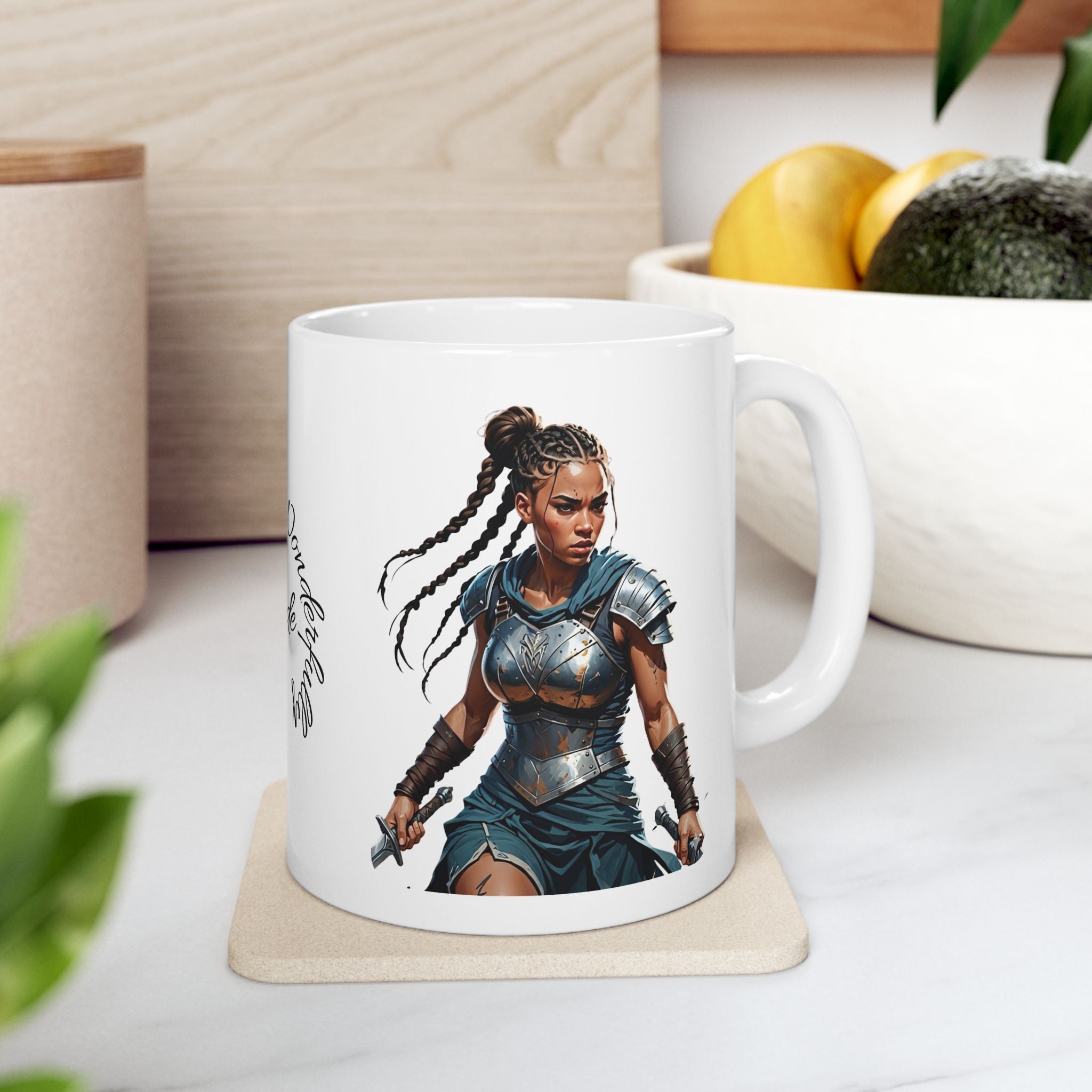 Gentle Woman of Valor #25 White Ceramic Mug - Fearfully & Wonderfully Made Tribute Cup (11oz/15oz)