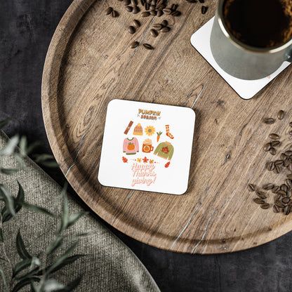 Journeys Autumn Seasons of Change Coaster White, Gifts for the Holidays, Seasonal Coasters, Coasters for All Occasions, Thanksgiving Pumpkin Coaster