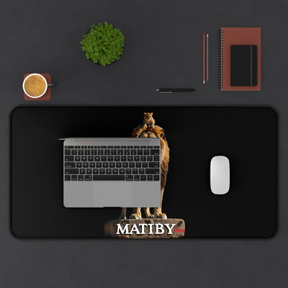 Matiby Lion Desk Mat, Black