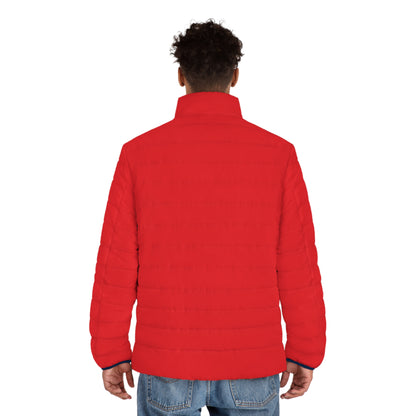 Men's "Rojo" Red Puffer Jacket (AOP)