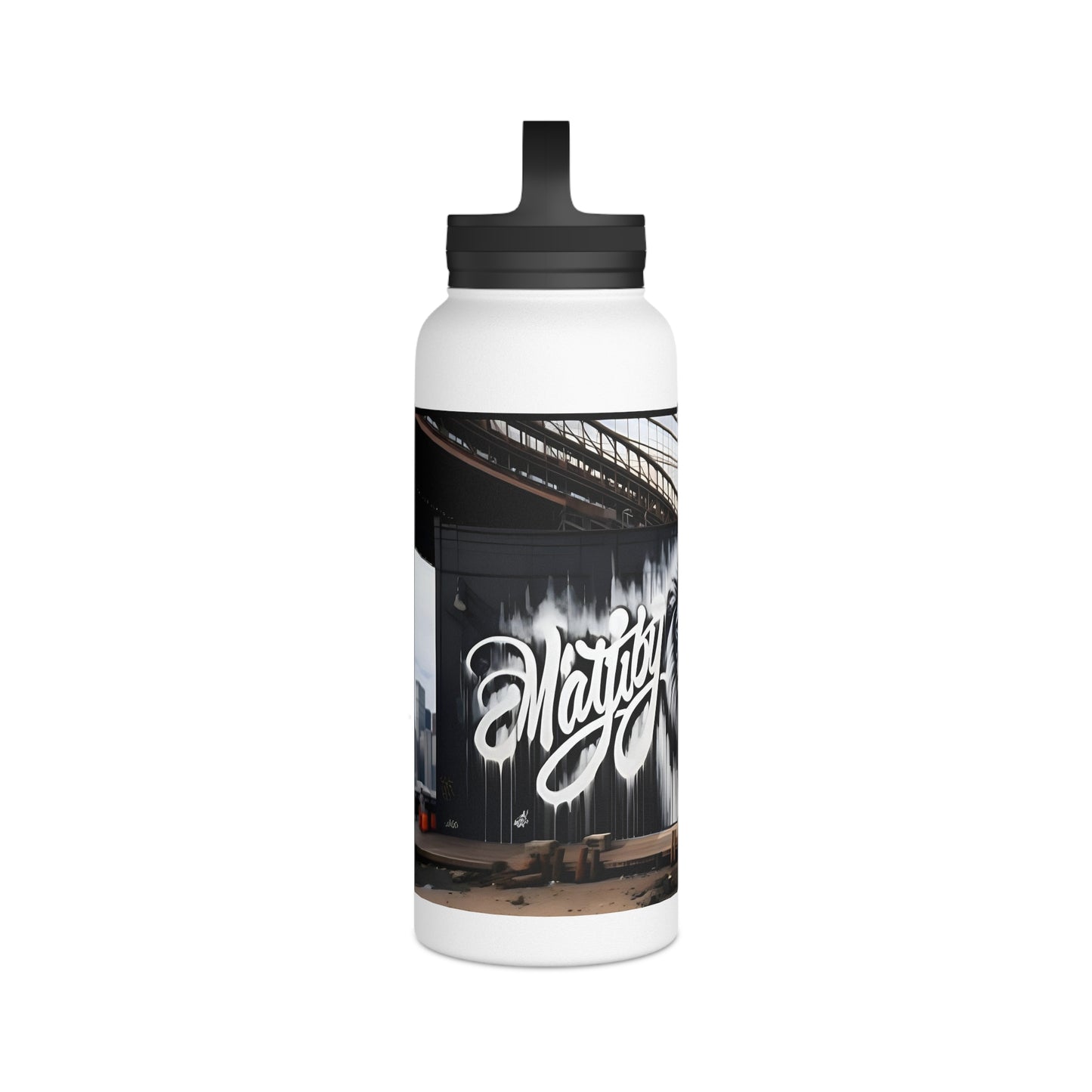 Matiby Matiffi Stainless Steel Water Bottle, Handle Lid