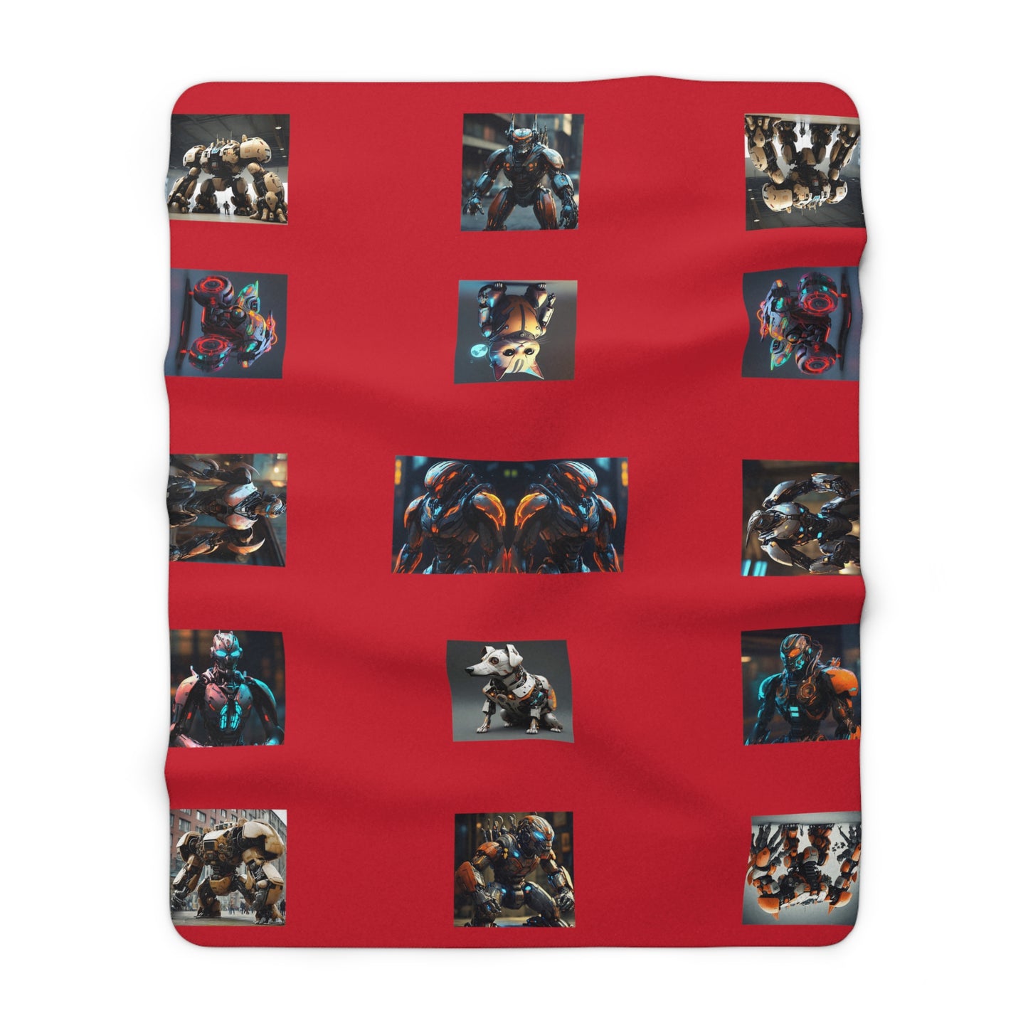 Matiby MEK Red Sherpa Fleece Blanket