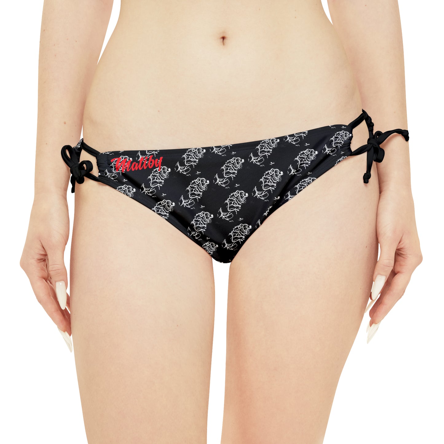 Matiby Lion Loop Tie Side Bikini Bottom (AOP)