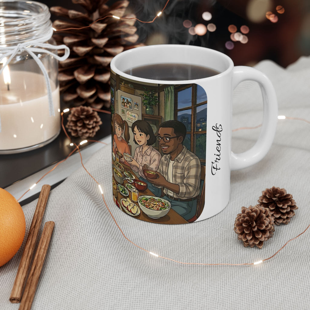 Family & Friends #4 Forever White Ceramic Mug — Cozy Feast Cup (11oz/15oz)