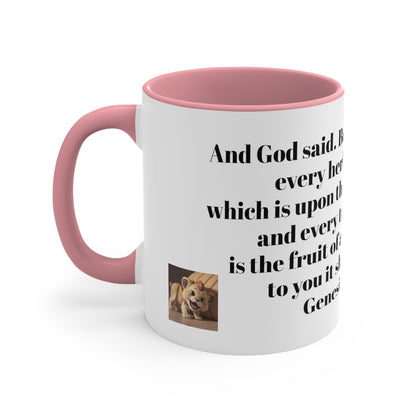 Bible Speaks Gen 1:29 Accent Mug, 11oz