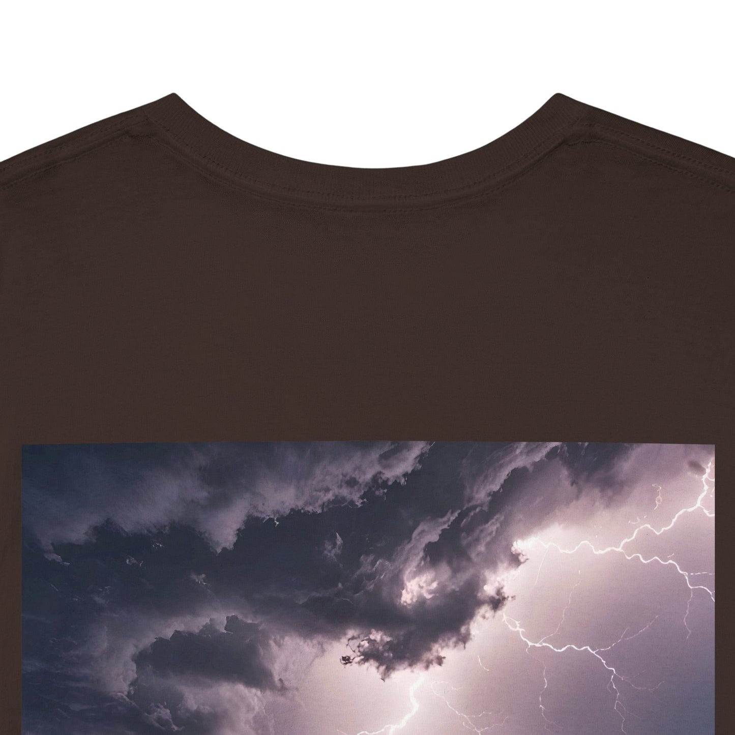 Lightning Style People Tremble Unisex Heavy Cotton Tee, Dual Side, W Font