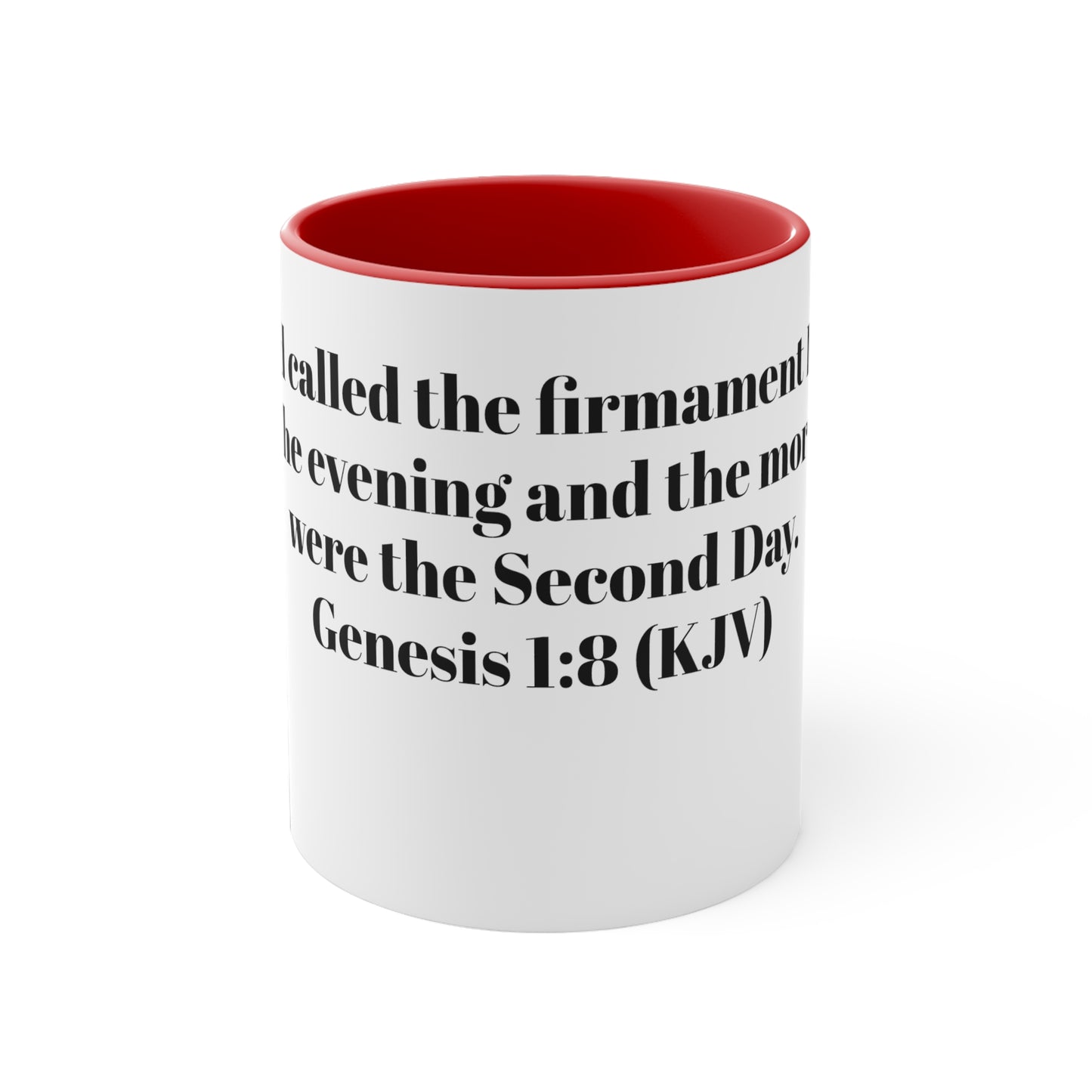 Bible Speaks Gen 1:8 Accent Mug, 11oz