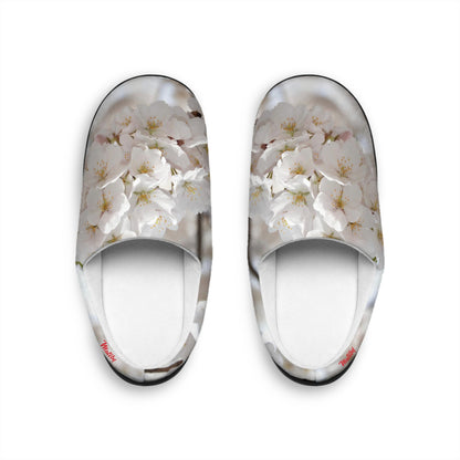 White Flower Women's Indoor Slippers