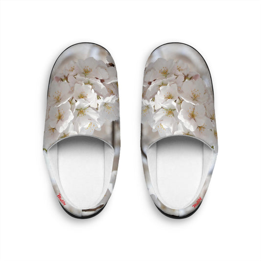 White Flower Women's Indoor Slippers