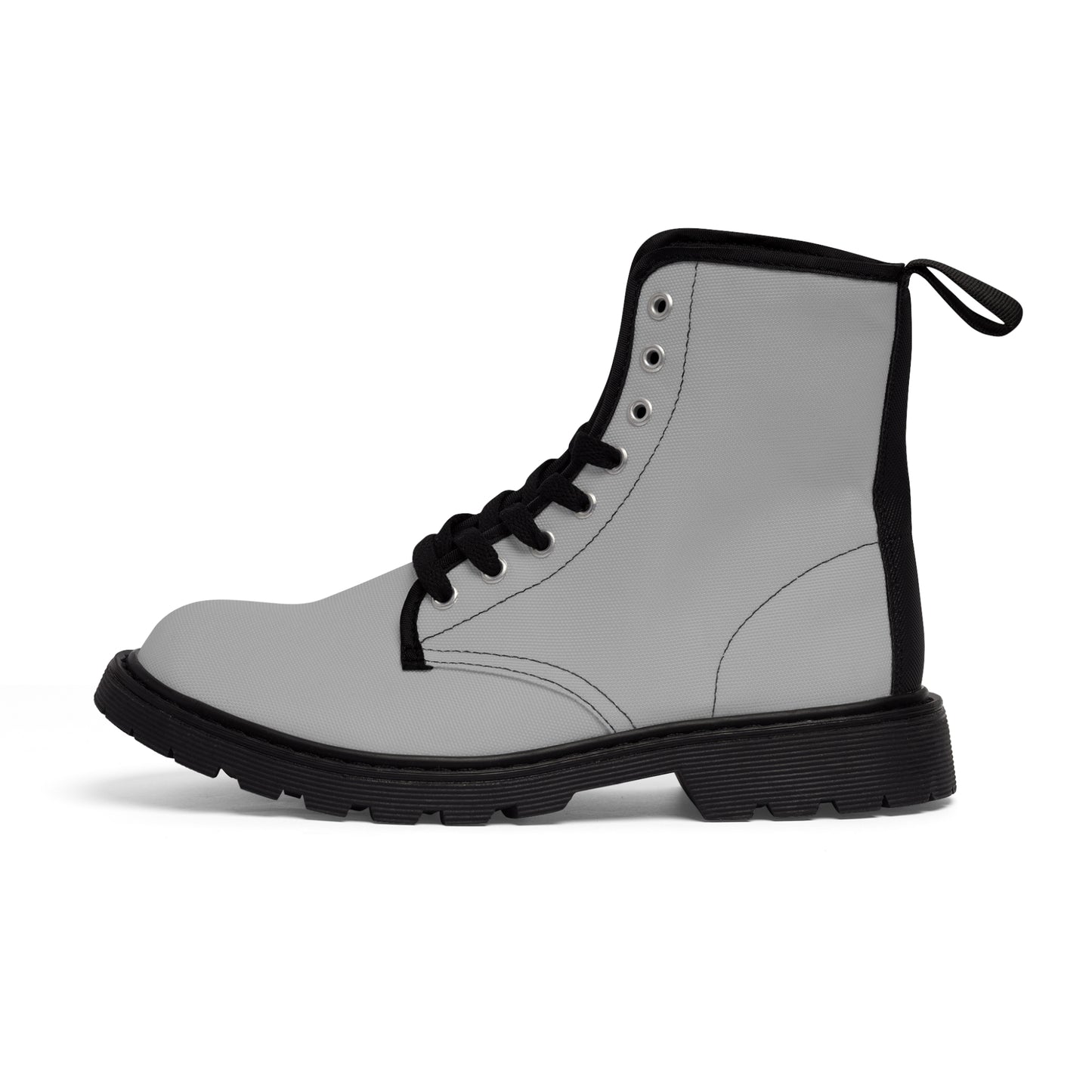 Men's Light Grey Canvas Boots