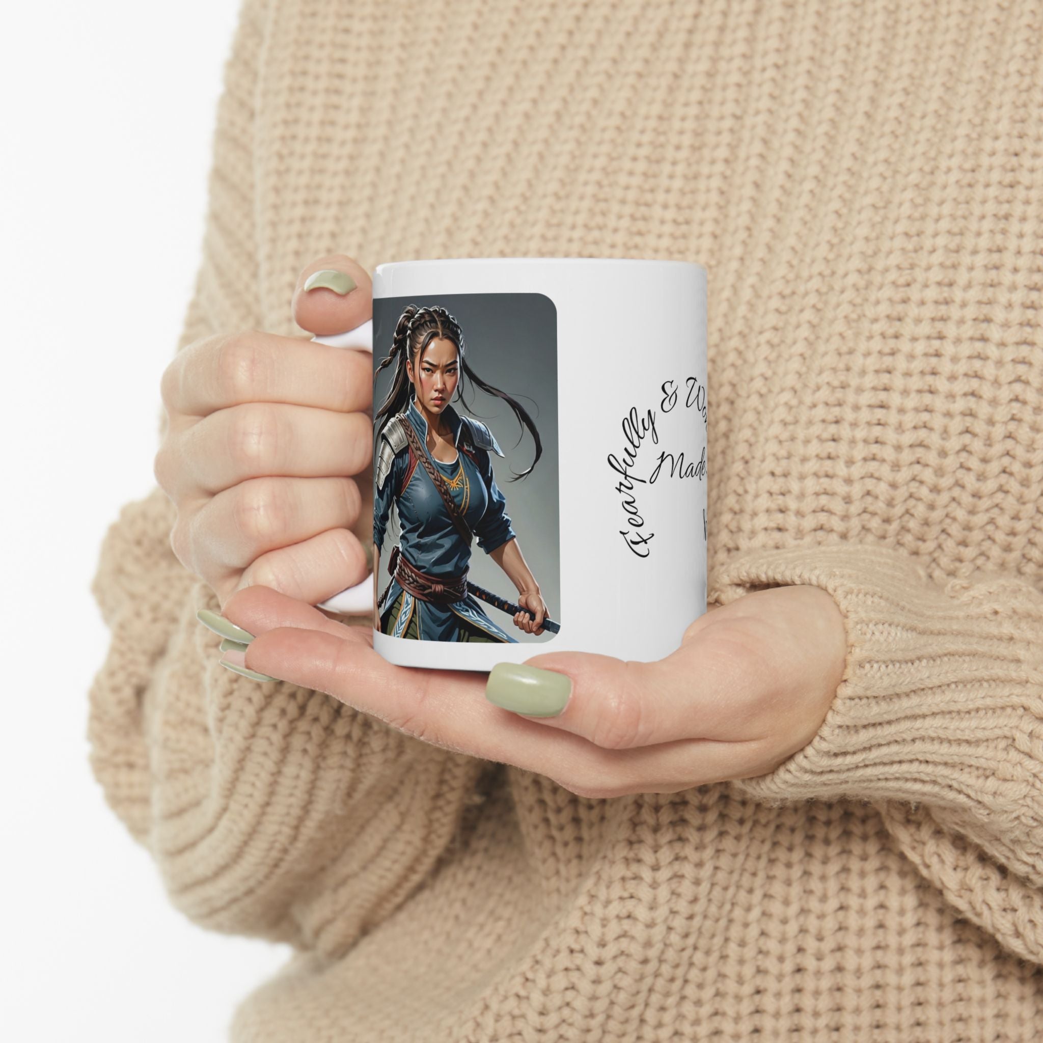 Gentle Woman of Valor #17 White Ceramic Mug - Fearfully & Wonderfully Made Tribute Cup (11oz/15oz)