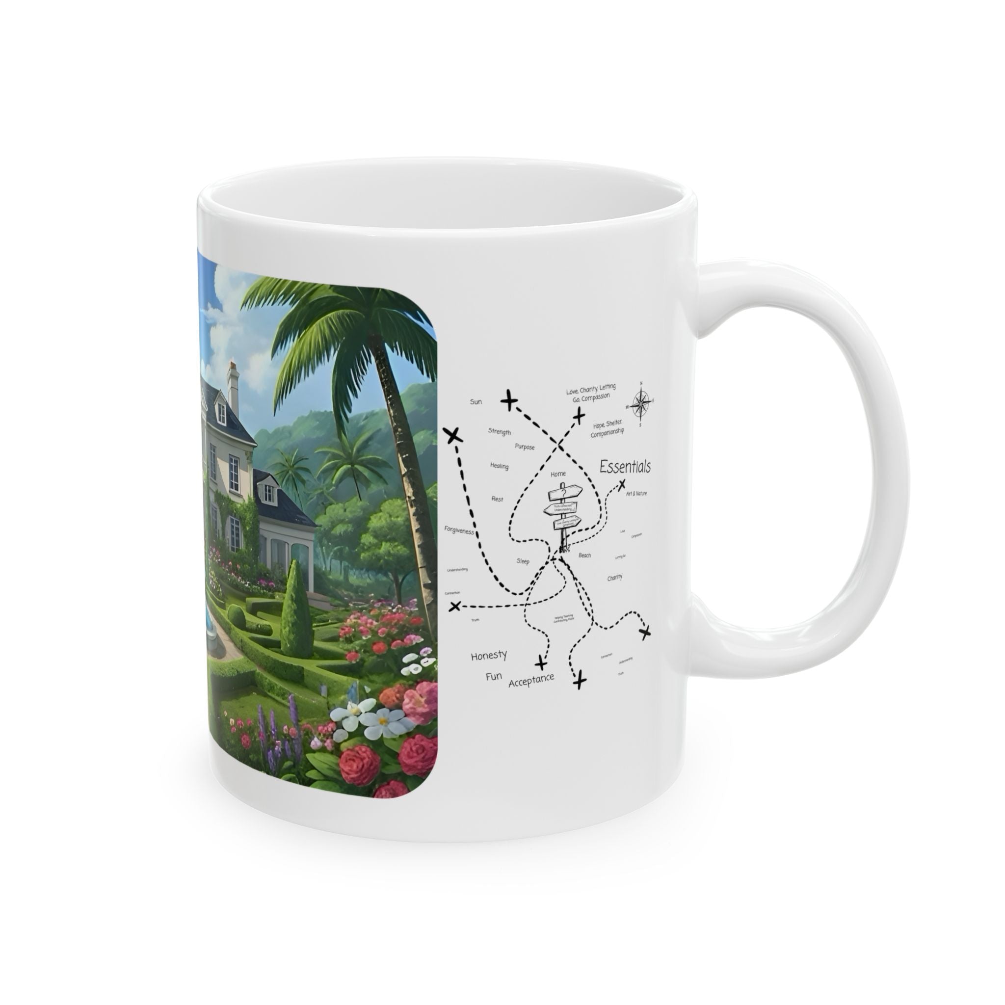 Cozy Architecture & Dreamy Landscapes #43 White Ceramic Mug – Homes Home Sweet Home Cup (11oz/15oz)