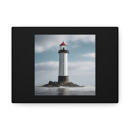 Lighthouse Black Canvas Gallery Wraps