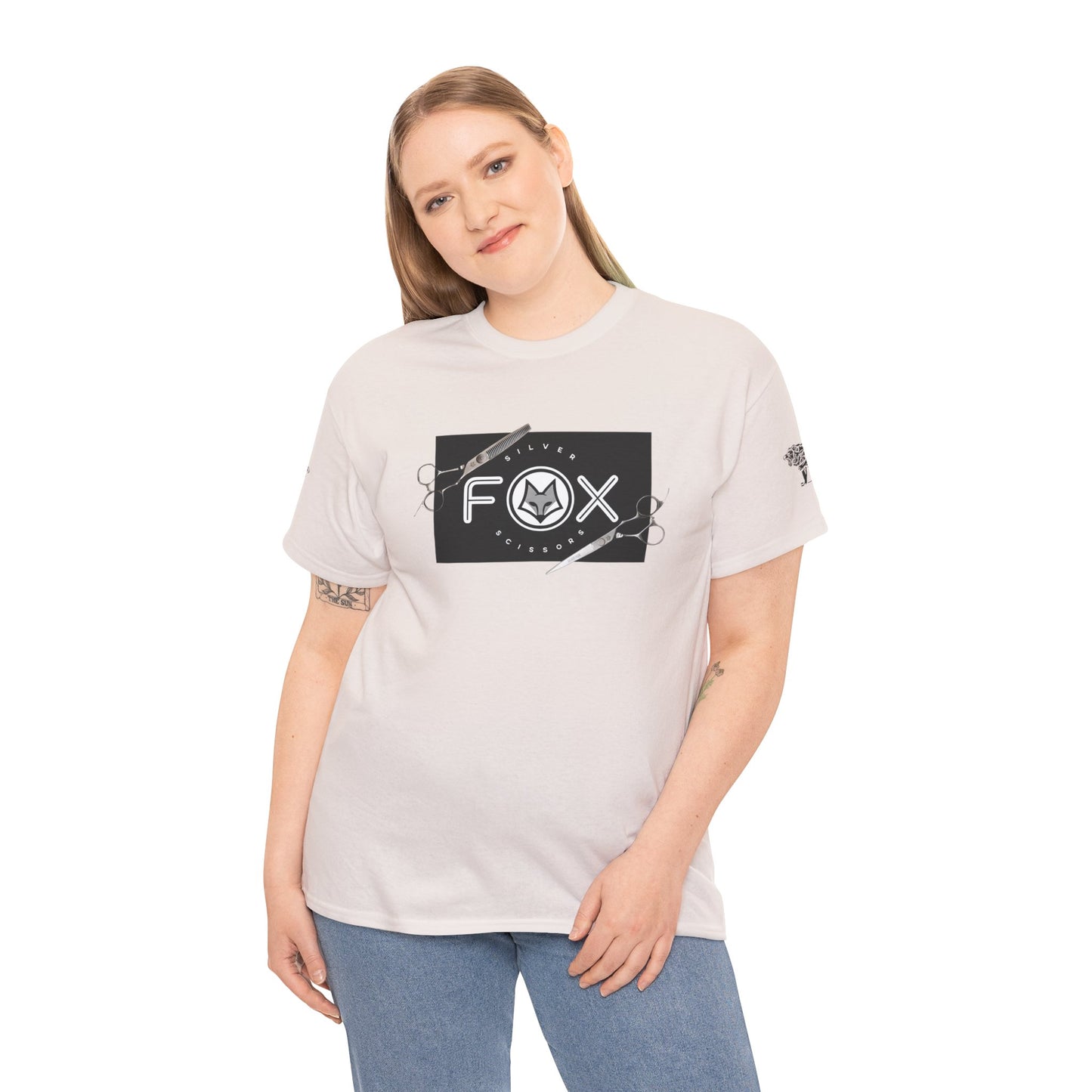 Silver Fox Scissors Unisex Heavy Cotton Tee