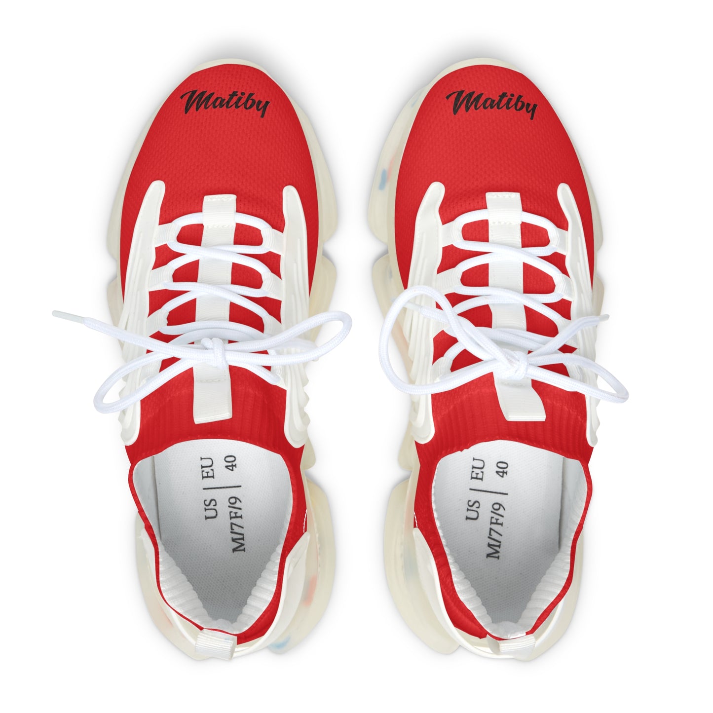 Women's "Rojo" Red Mesh Sneakers