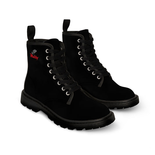 Men's Black Canvas Boots