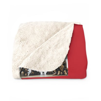 Matiby MEK Red Sherpa Fleece Blanket